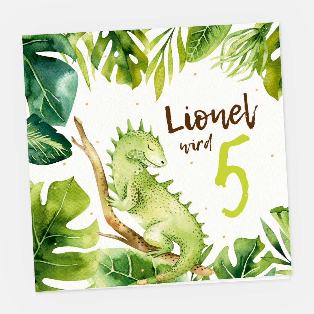 Geburtstagseinladungskarte Lionel