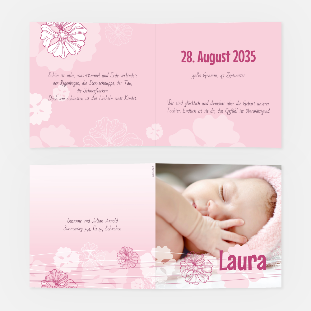 Geburtskarte Laura