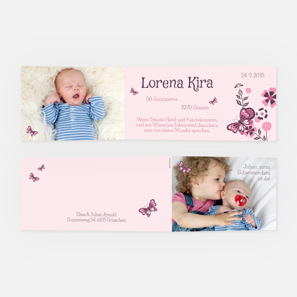 Geburtskarte Lorena