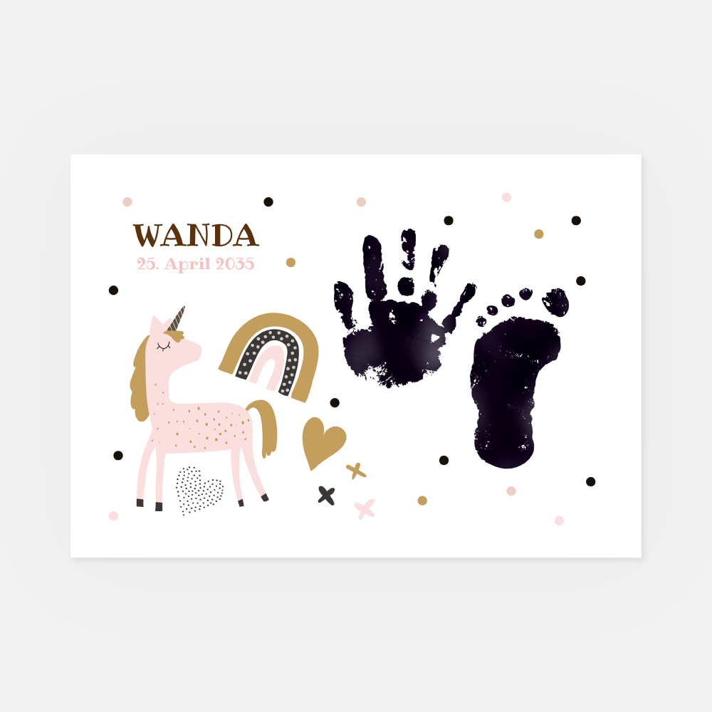Hand- und Fussabdruckbild Wanda