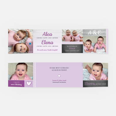 Geburtskarte Alea-Elena