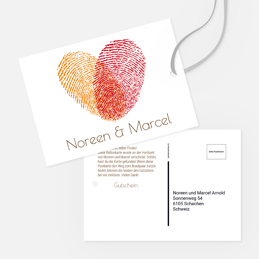 Ballonkarte Noreen-Marcel