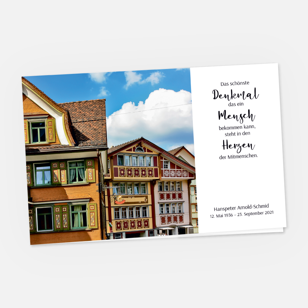 Danksagungskarte Appenzell Altstadt