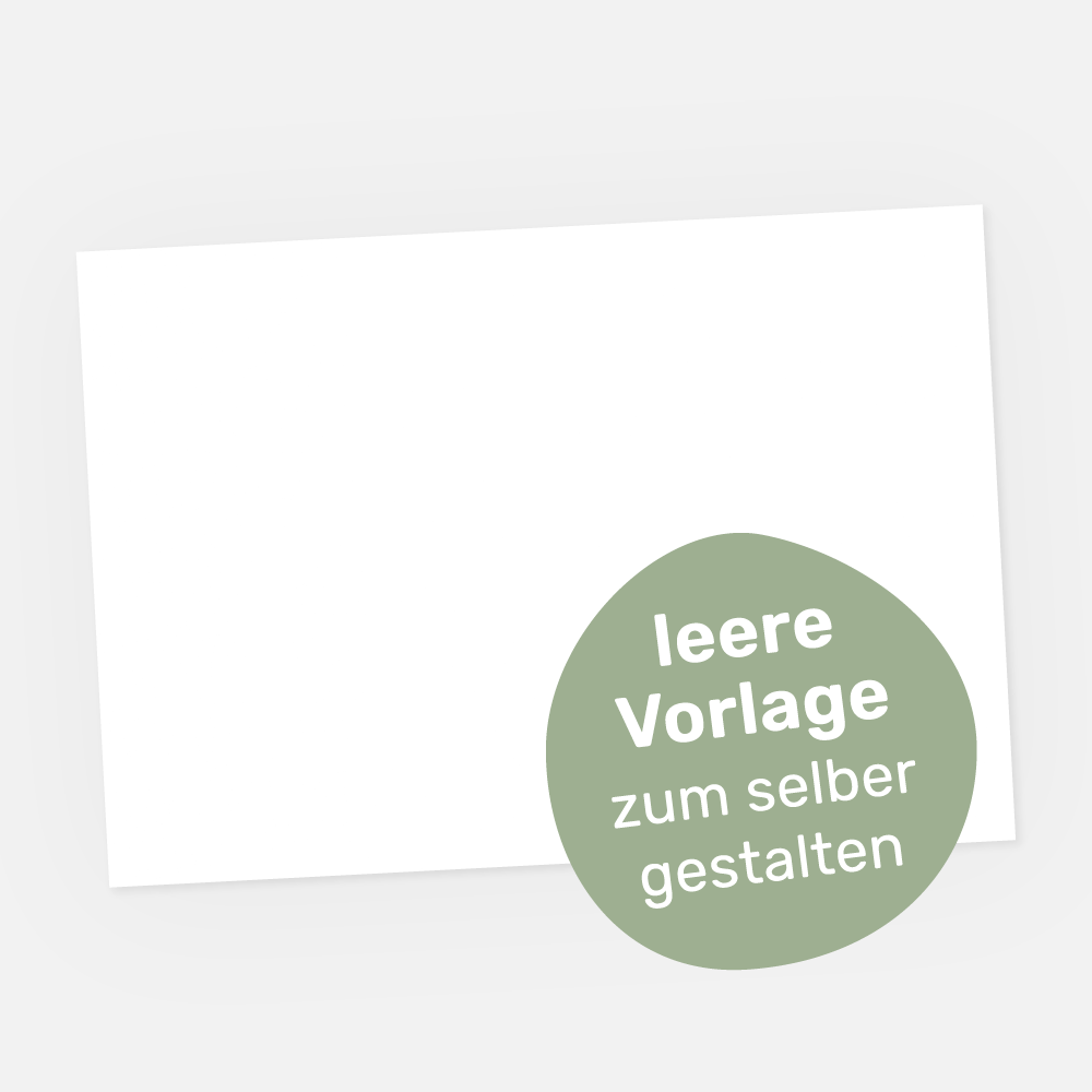 Blankokarte Einlageblatt A6 quer 1-seitig