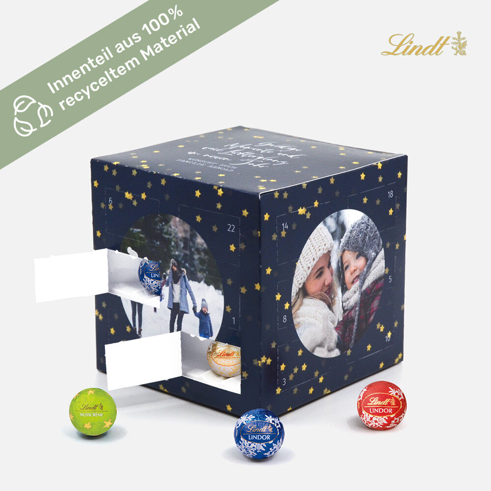 Adventskalender Lindt Cube Sterne