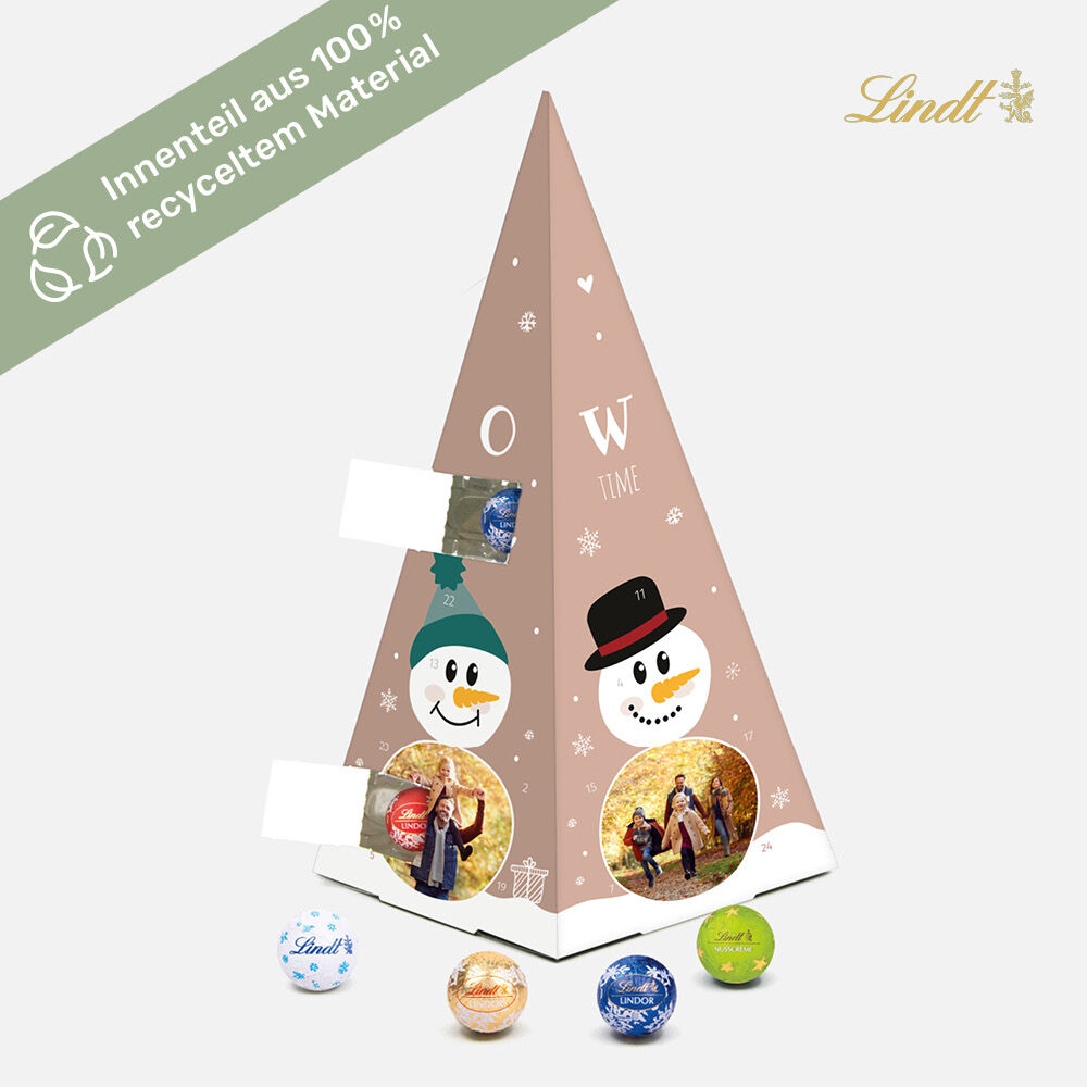 Adventskalender Lindt Pyramide Snowman