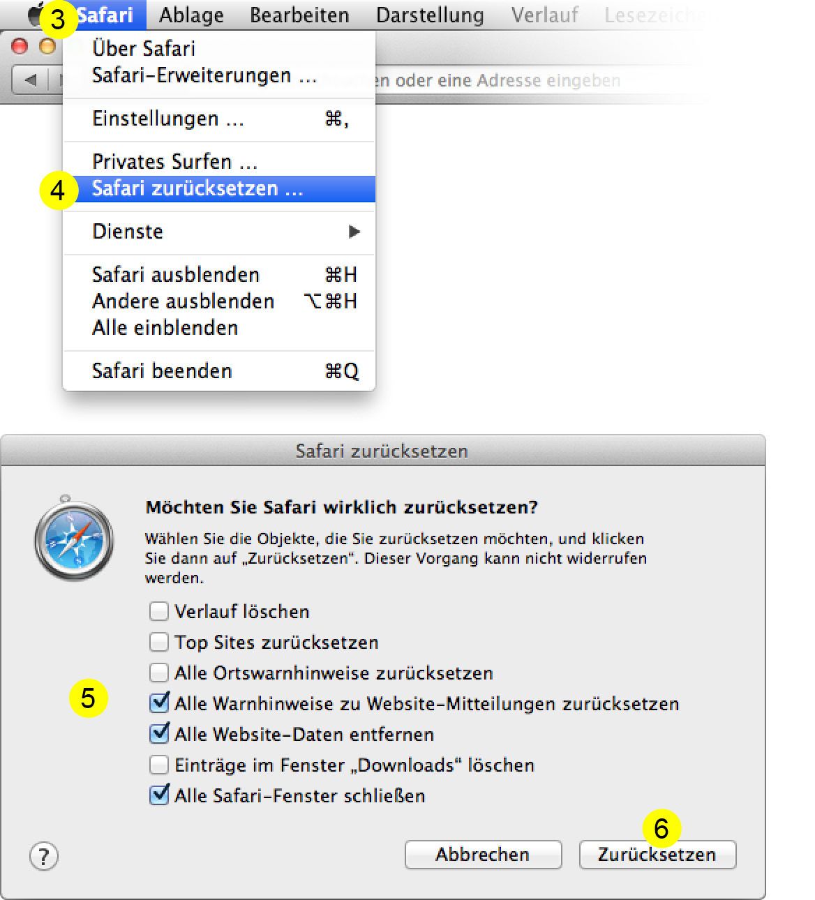 Wie kann ich den Browser-Cache im Safari löschen?