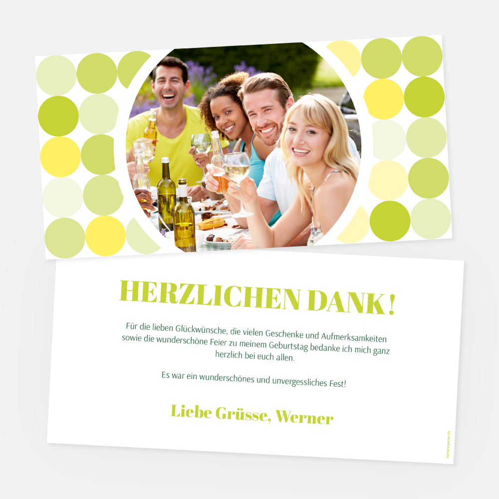 Geburtstagsdankeskarte Werner