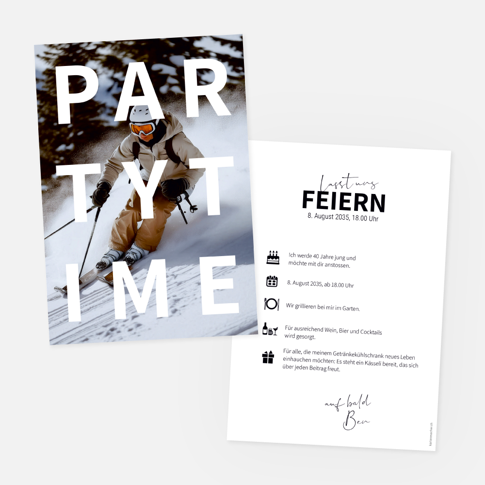 Geburtstagseinladungskarte Ben