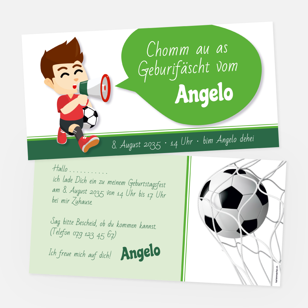 Geburtstagseinladungskarte Angelo