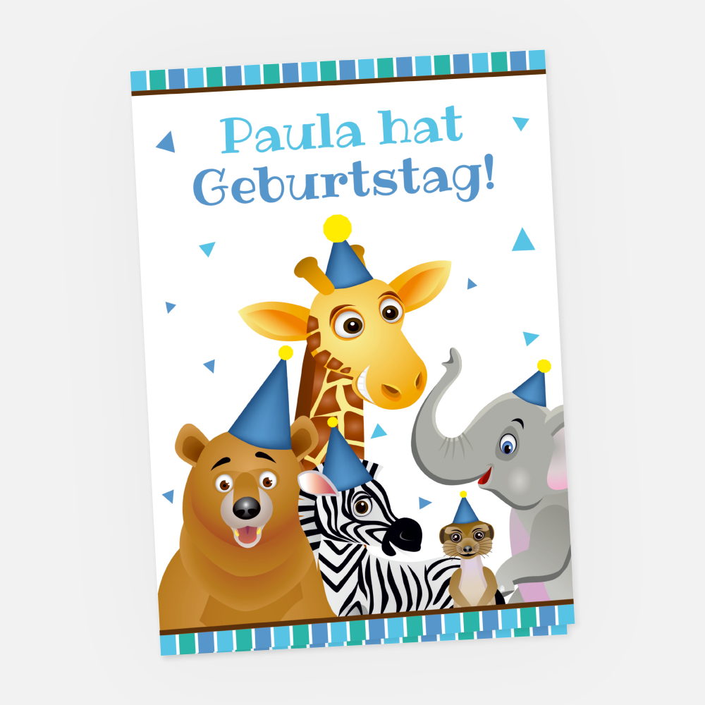 Geburtstagseinladungskarte Paula