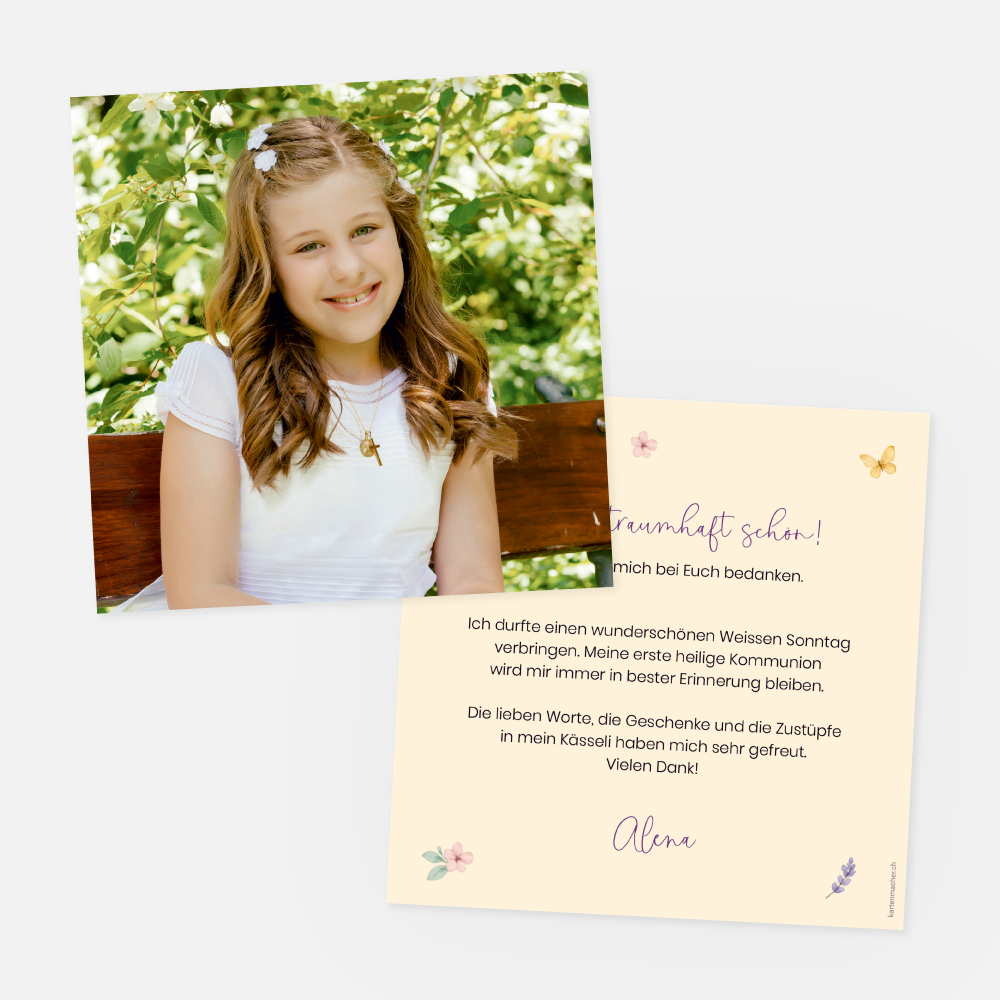 Kommunionsdankeskarte Alena