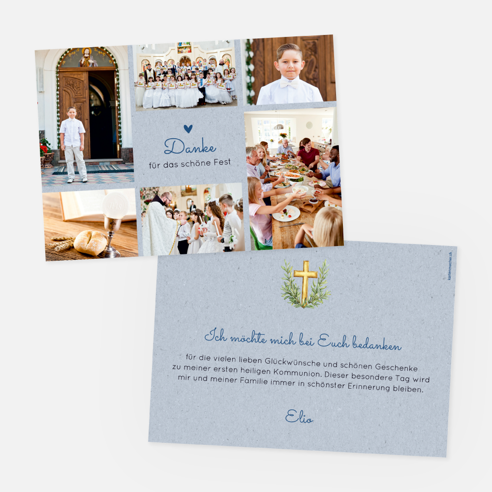 Kommunionsdankeskarte Elio
