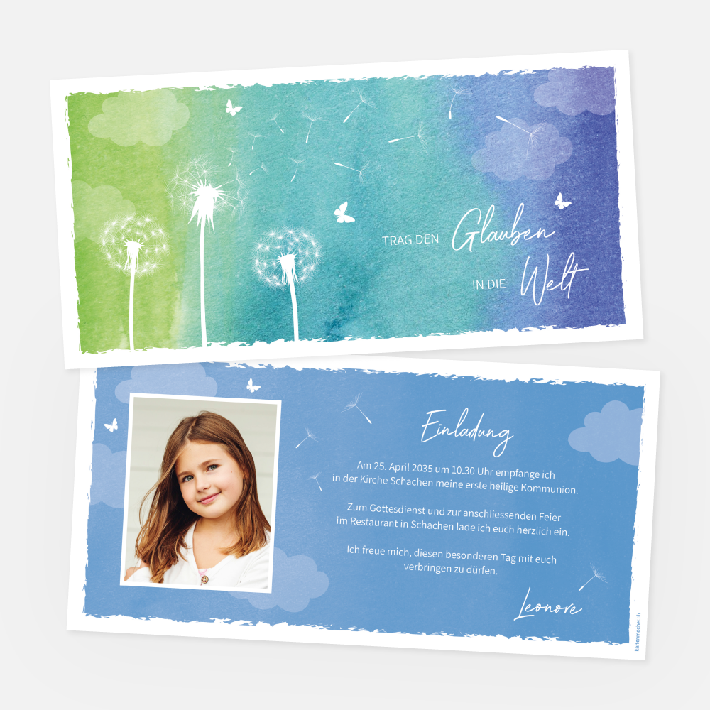 Kommunionskarte Leonore