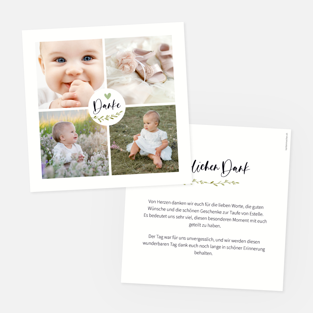 Taufdankeskarte Estelle