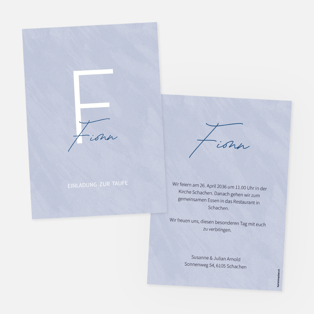 Taufkarte Fionn