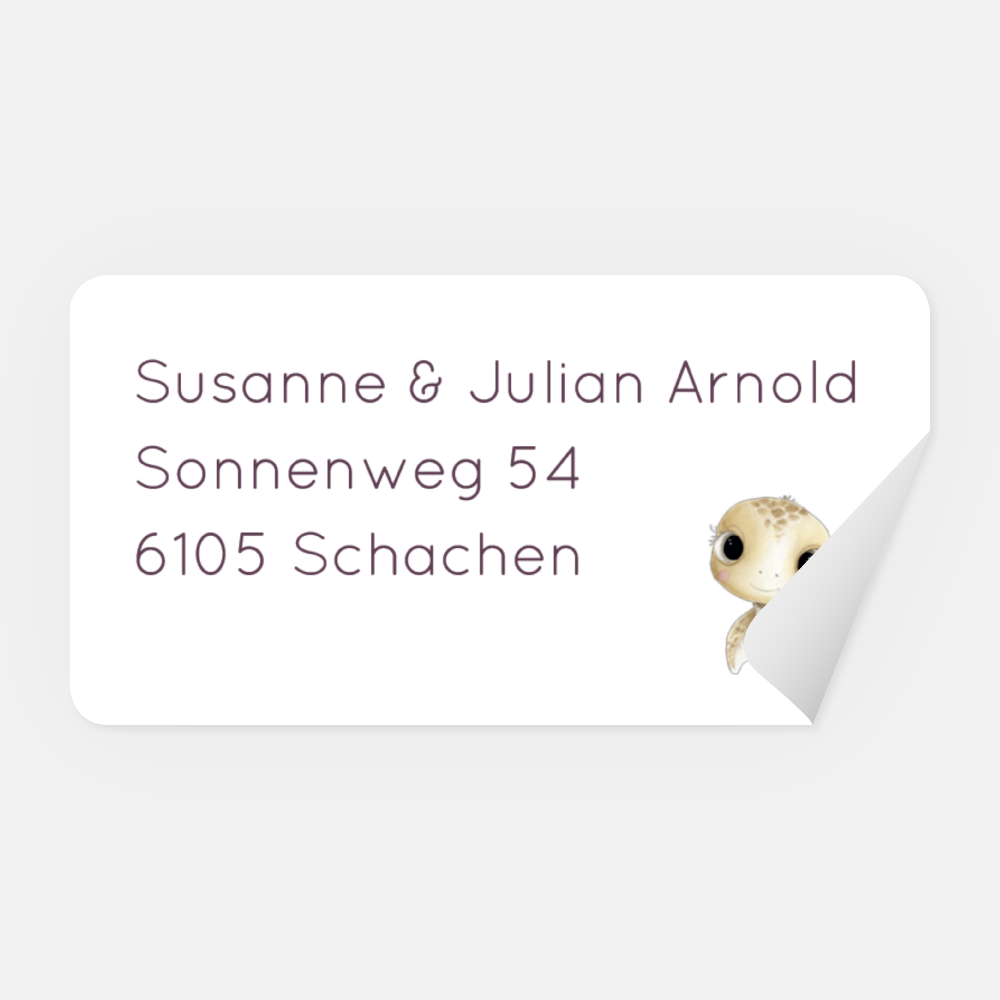 Absenderaufkleber Vanessa