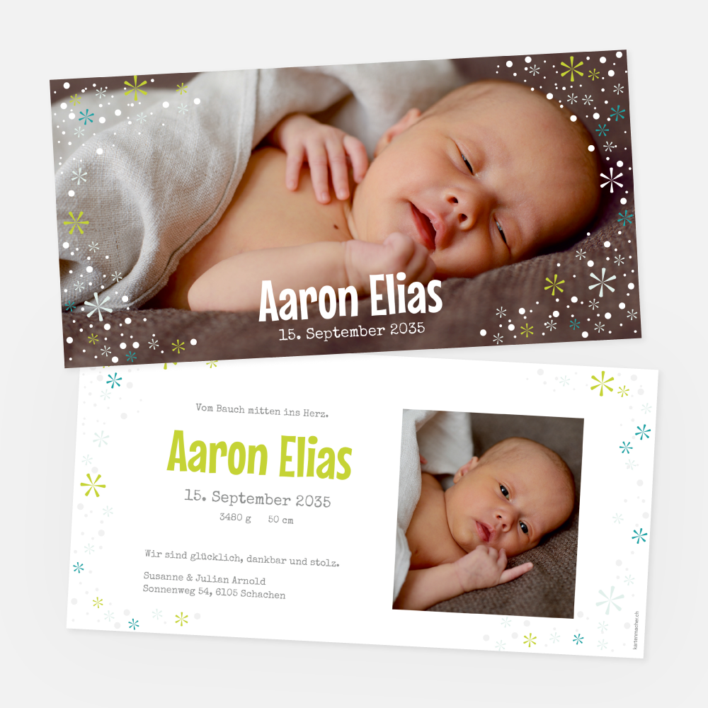 Geburtskarte Aaron
