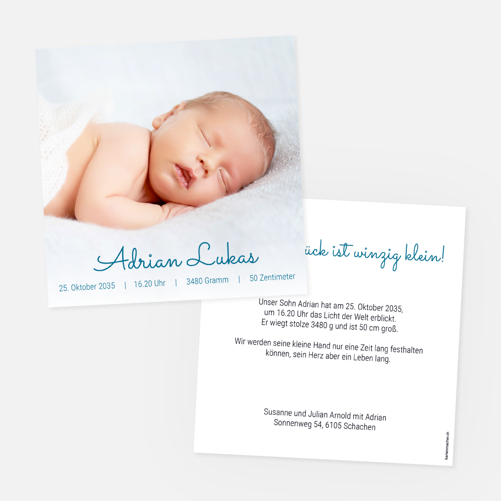 Geburtskarte Adrian