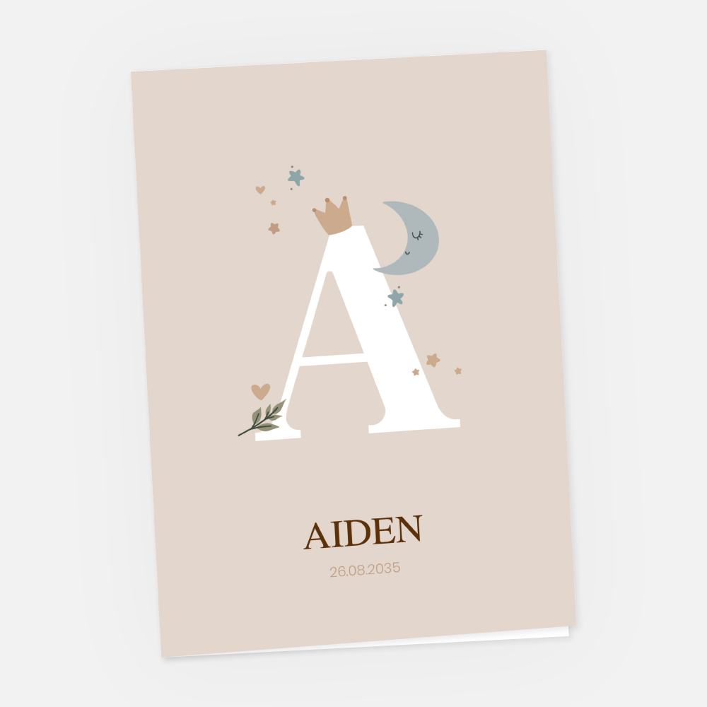 Geburtskarte Aiden