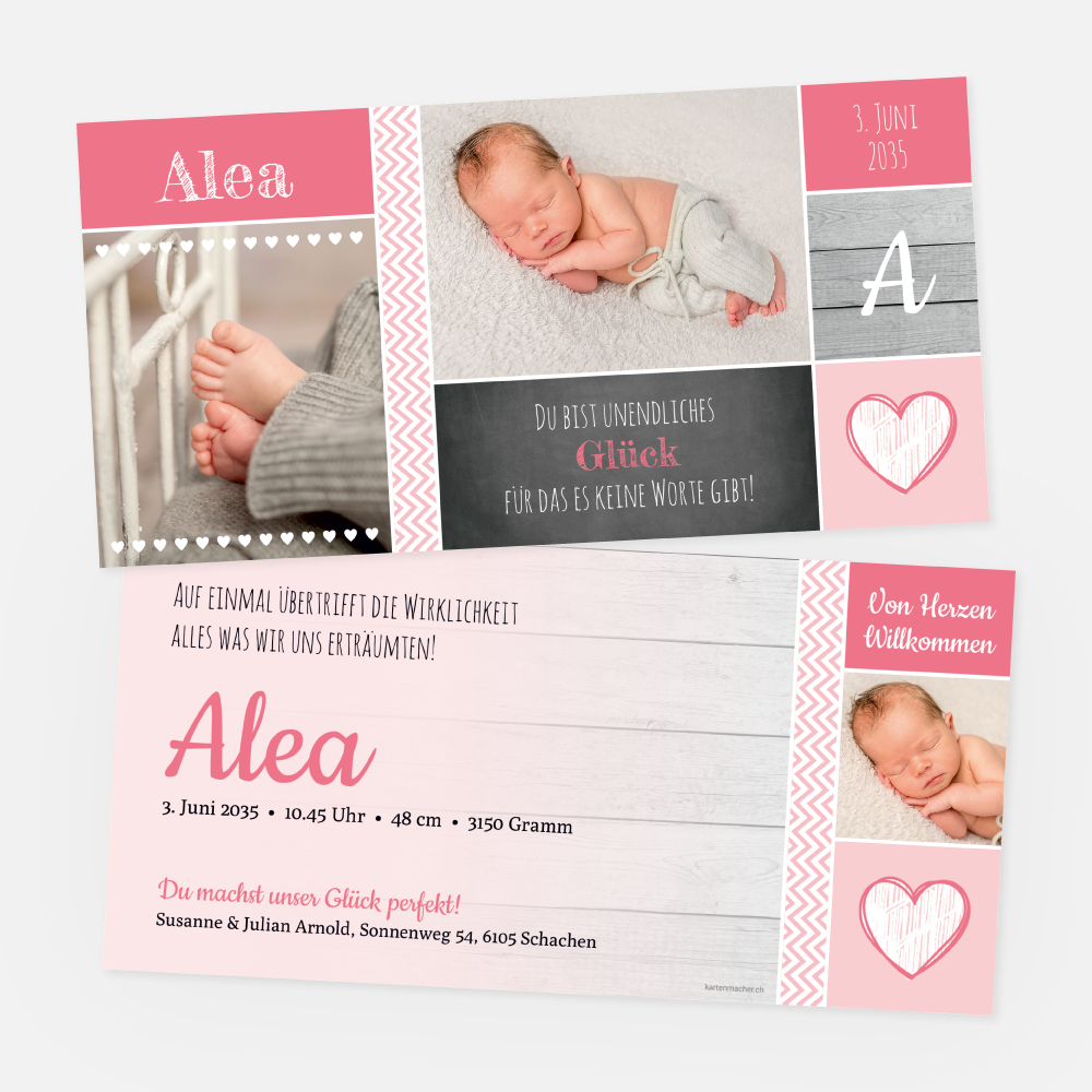 Geburtskarte Alea