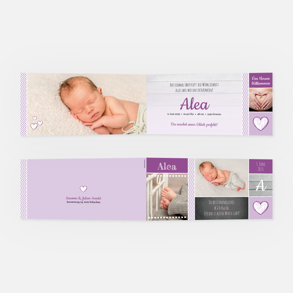 Geburtskarte Alea