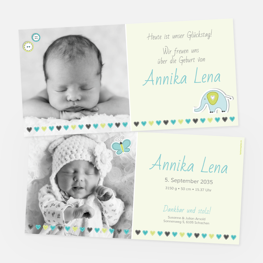 Geburtskarte Annika