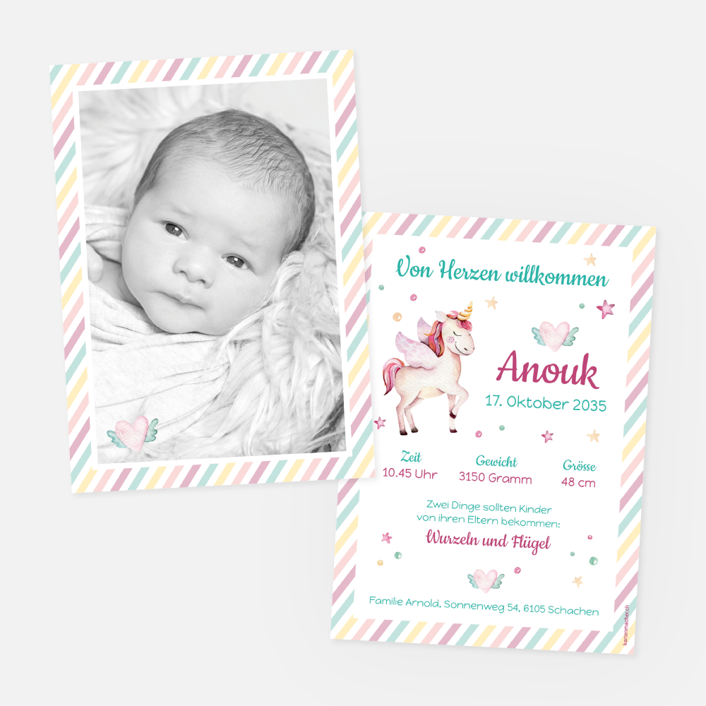 Geburtskarte Anouk