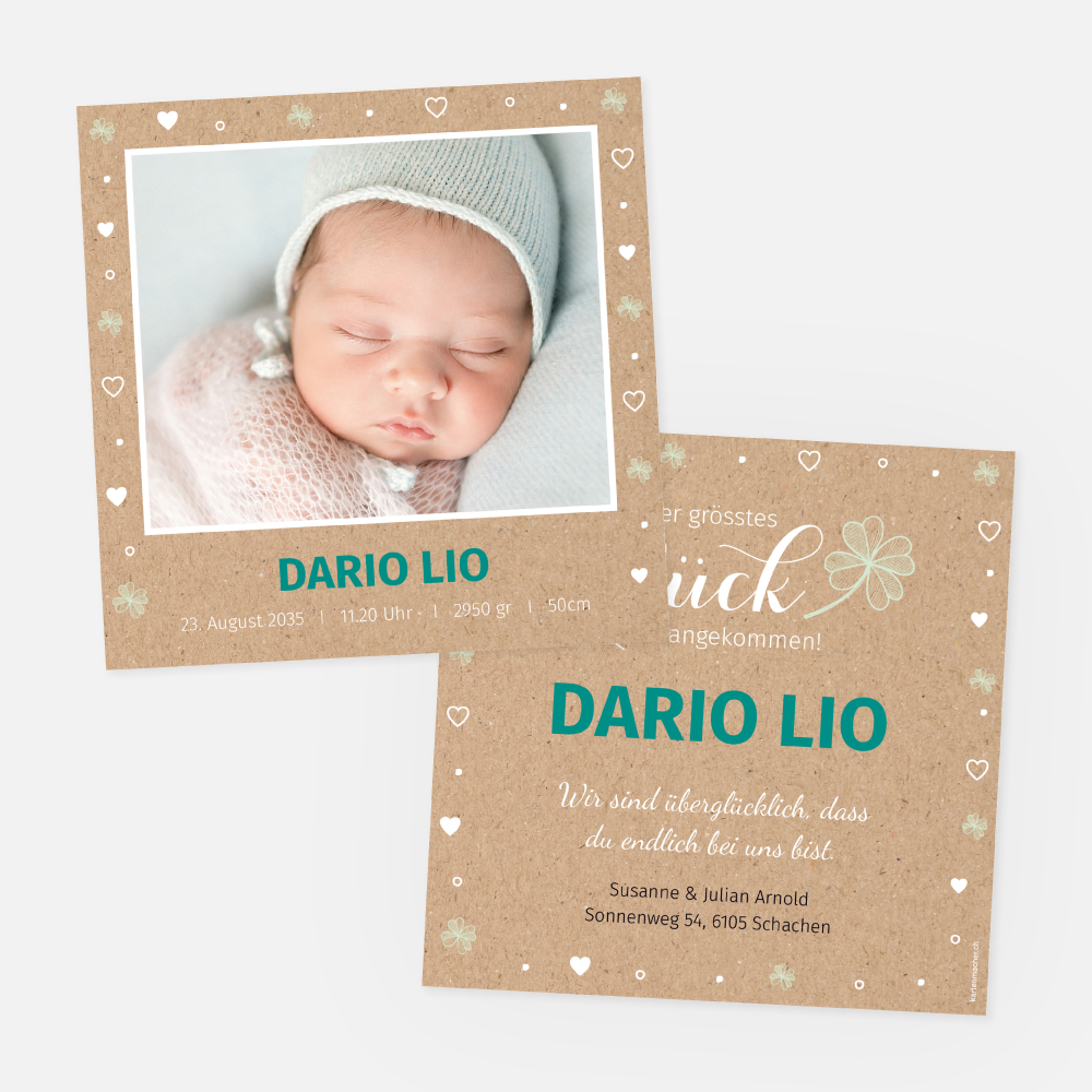 Geburtskarte Dario