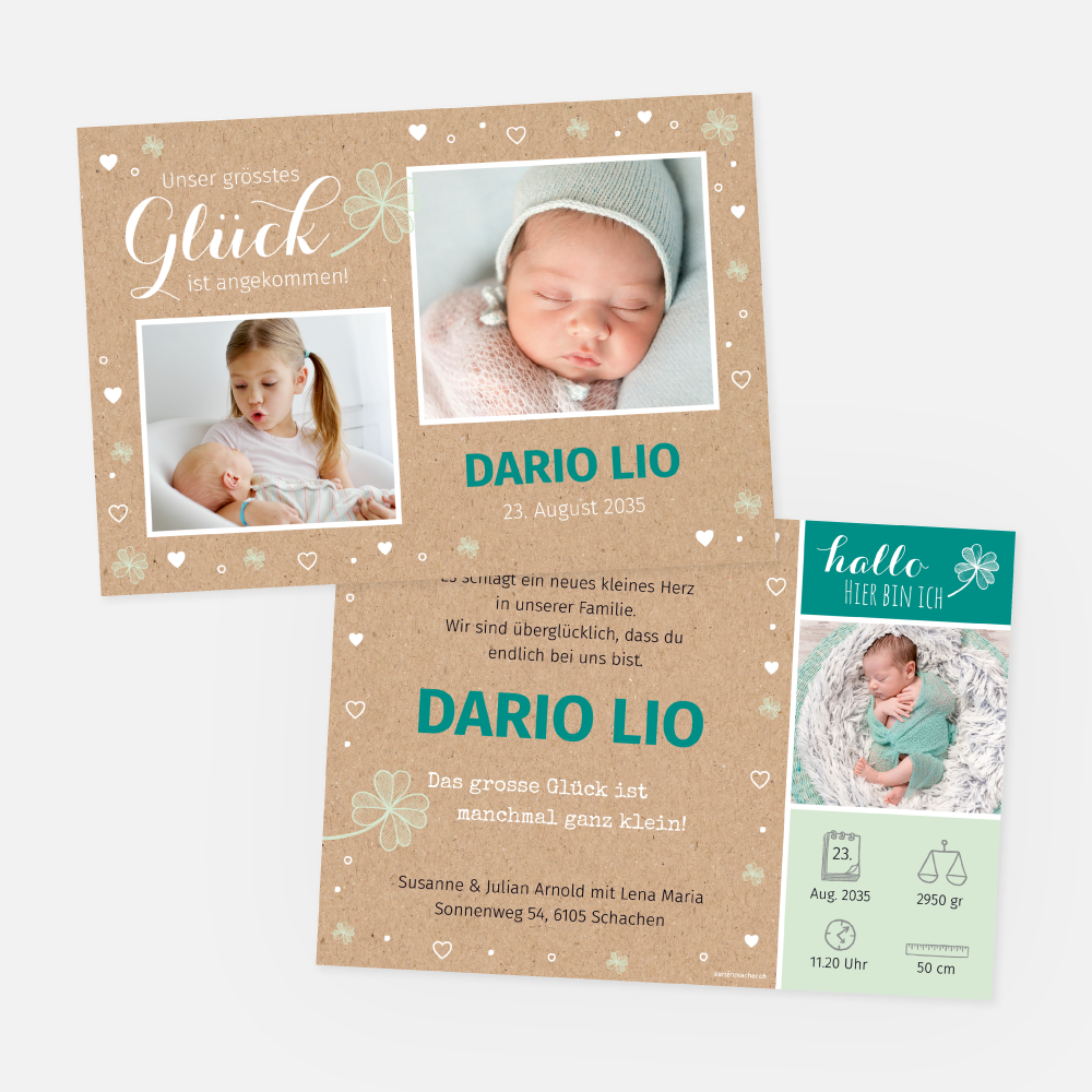 Geburtskarte Dario