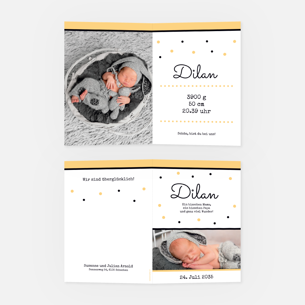 Geburtskarte Dilan