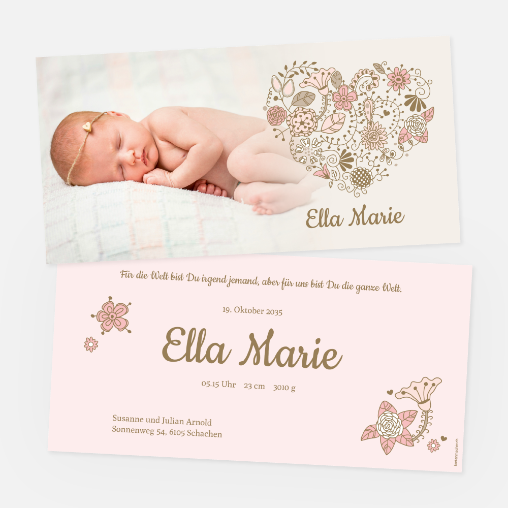 Geburtskarte Ella