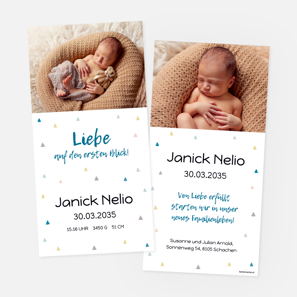 Geburtskarte Janick