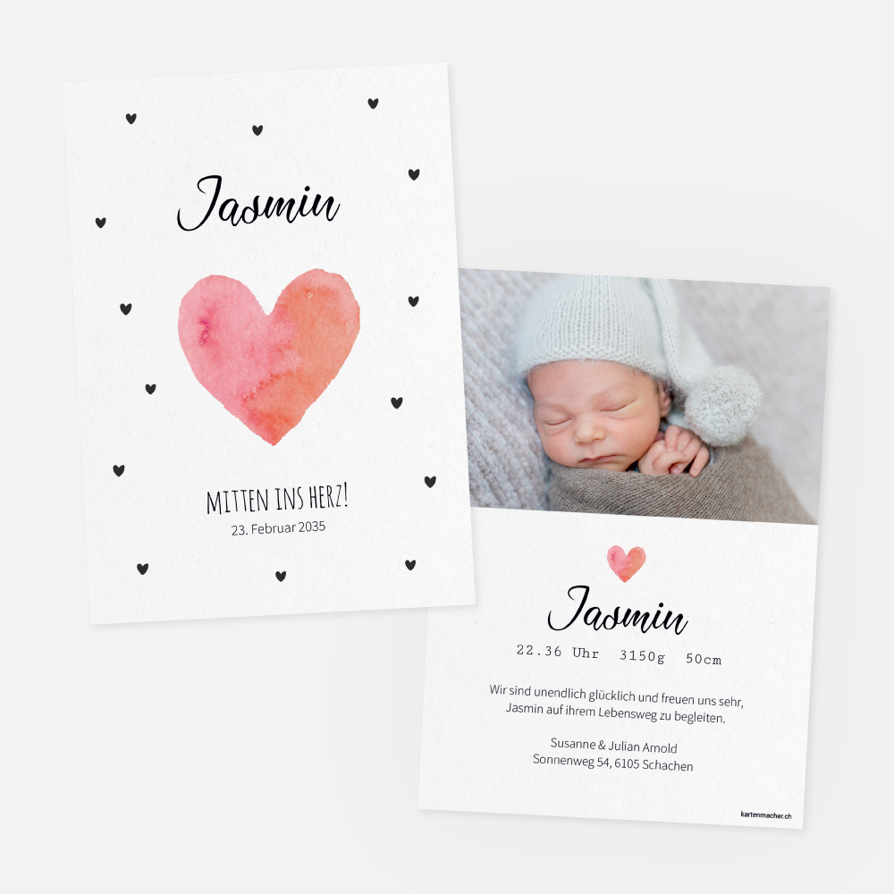 Geburtskarte Jasmin