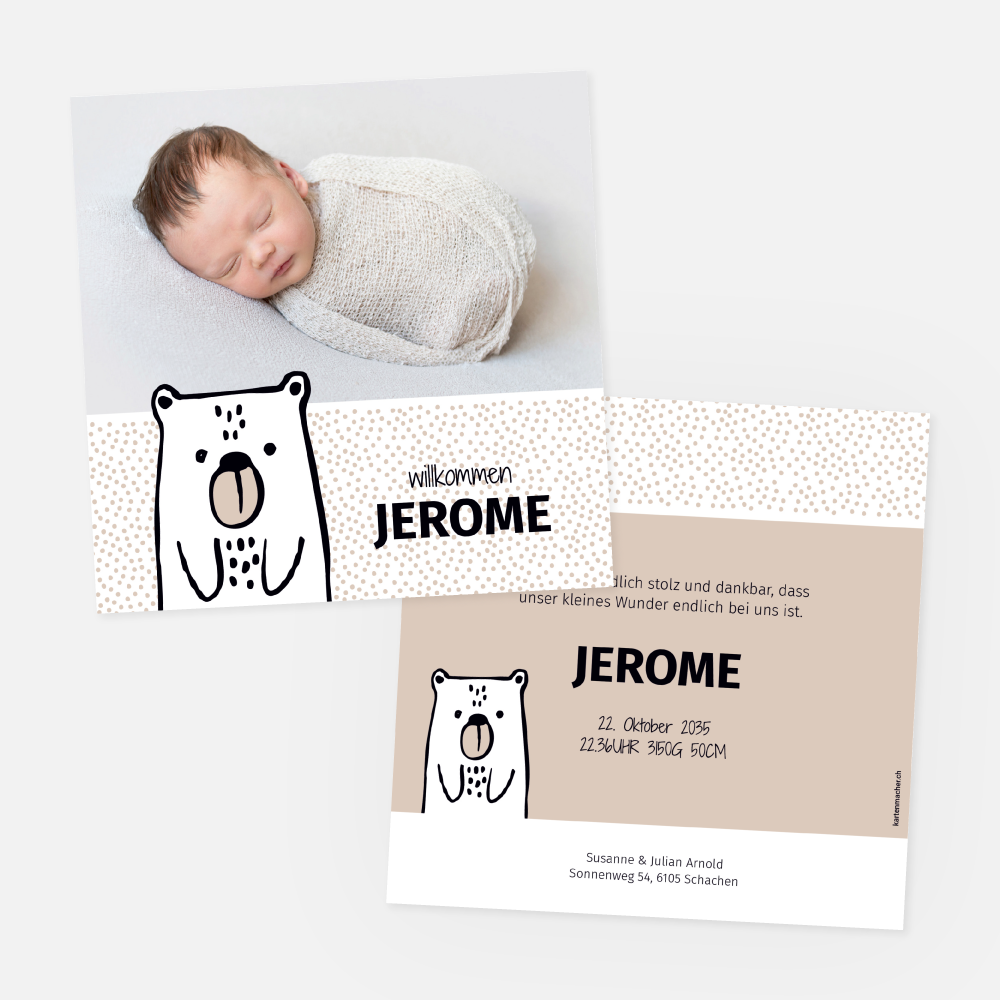 Geburtskarte Jerome