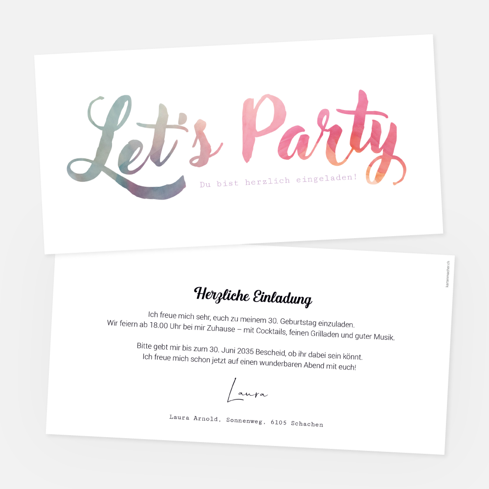 Geburtstagseinladungskarte Laura