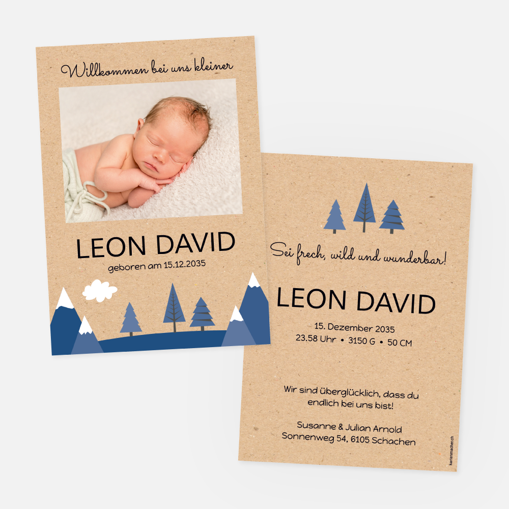 Geburtskarte Leon