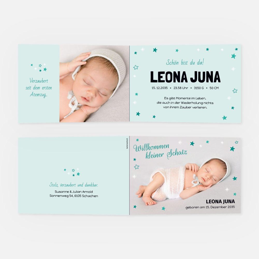 Geburtskarte Leona
