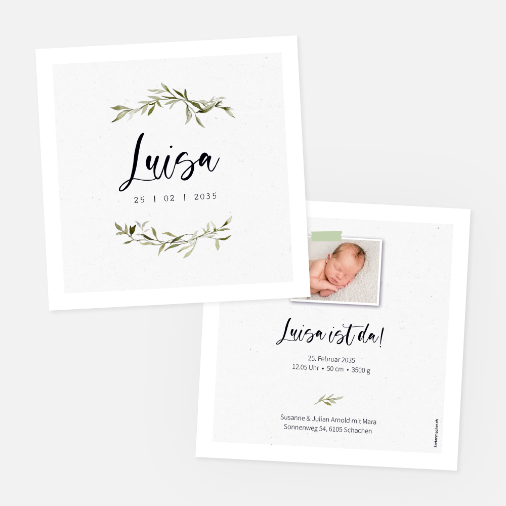 Geburtskarte Luisa