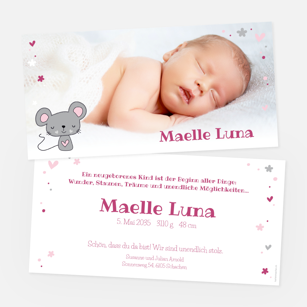 Geburtskarte Maelle