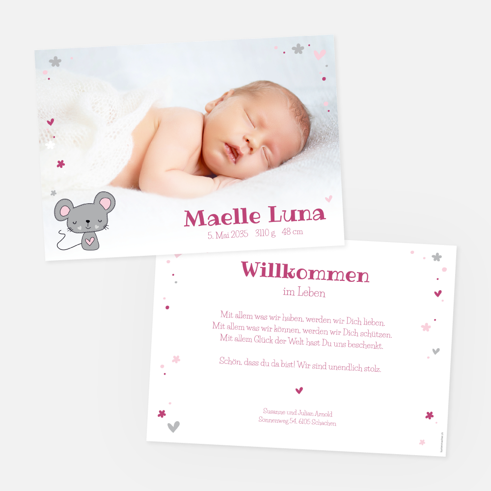 Geburtskarte Maelle
