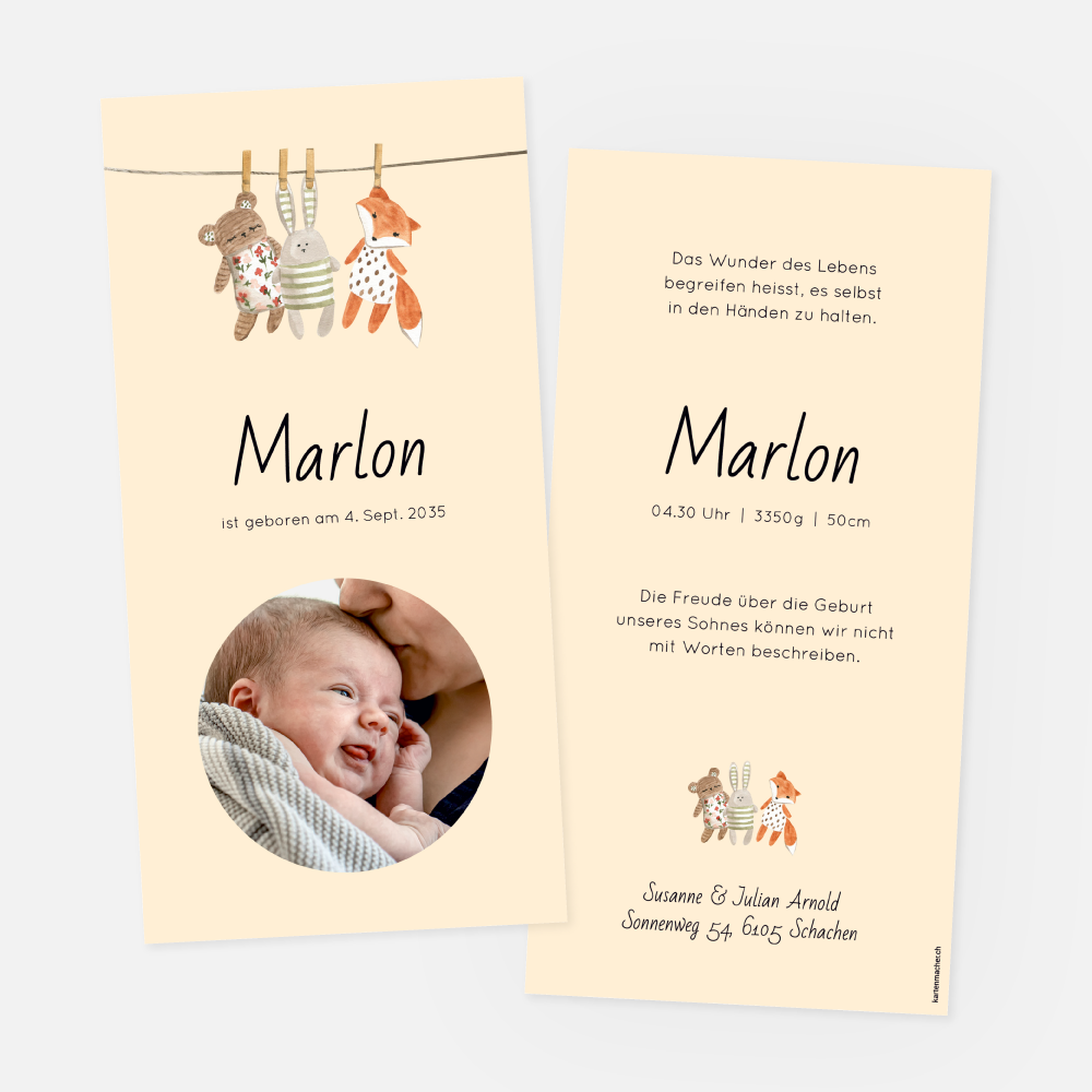 Geburtskarte Marlon
