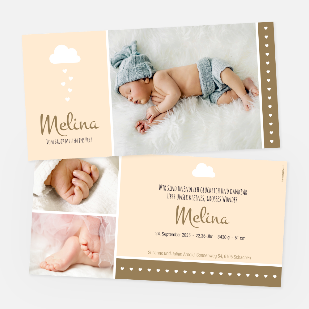 Geburtskarte Melina