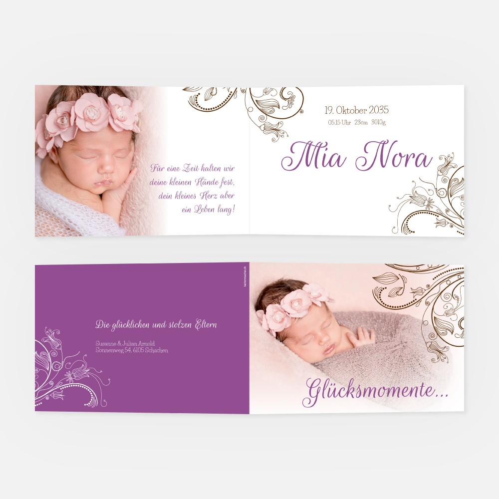 Geburtskarte Mia