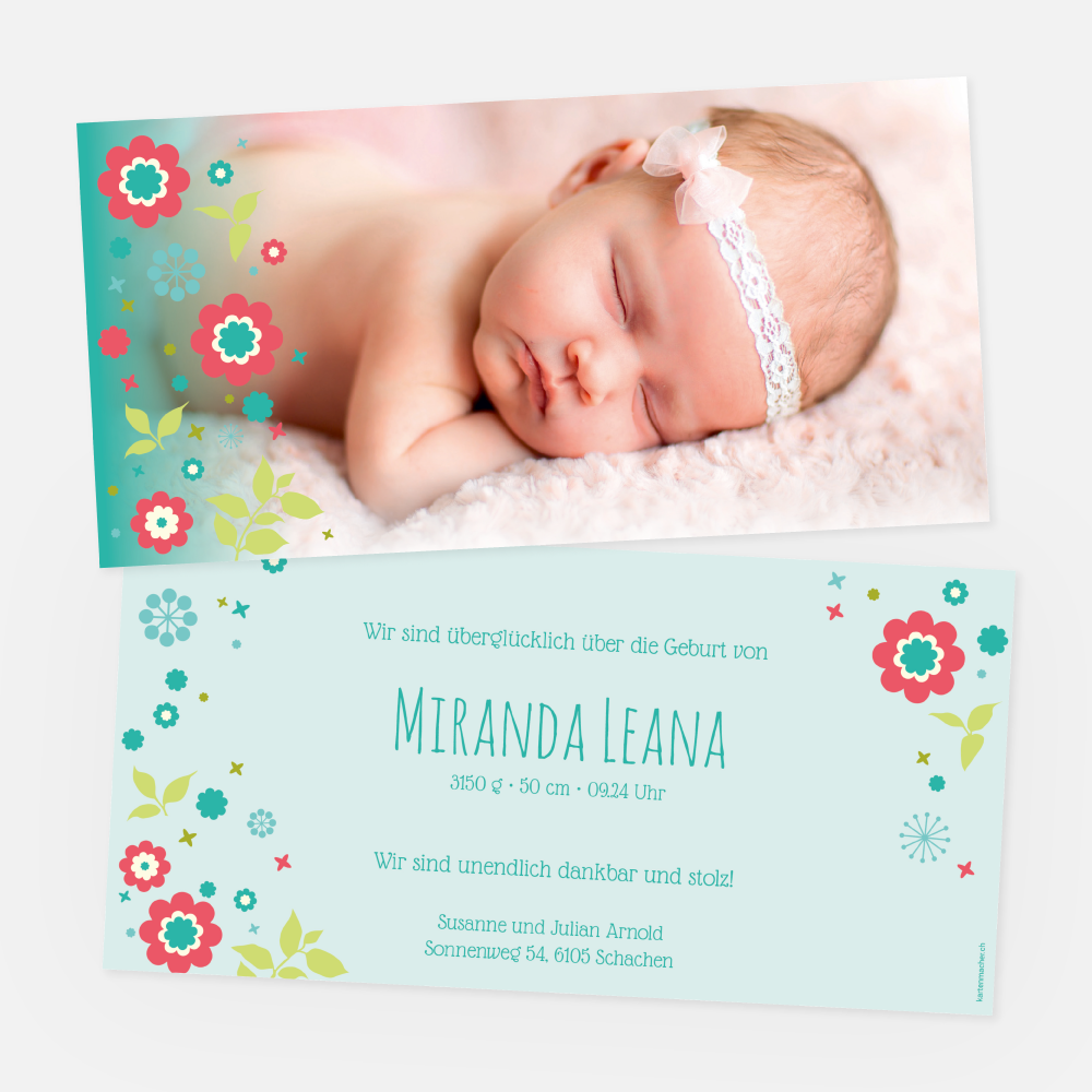 Geburtskarte Miranda