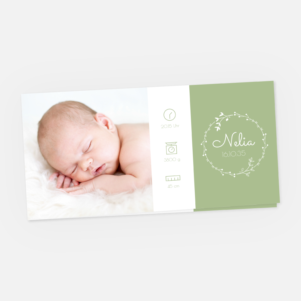 Geburtskarte Nelia