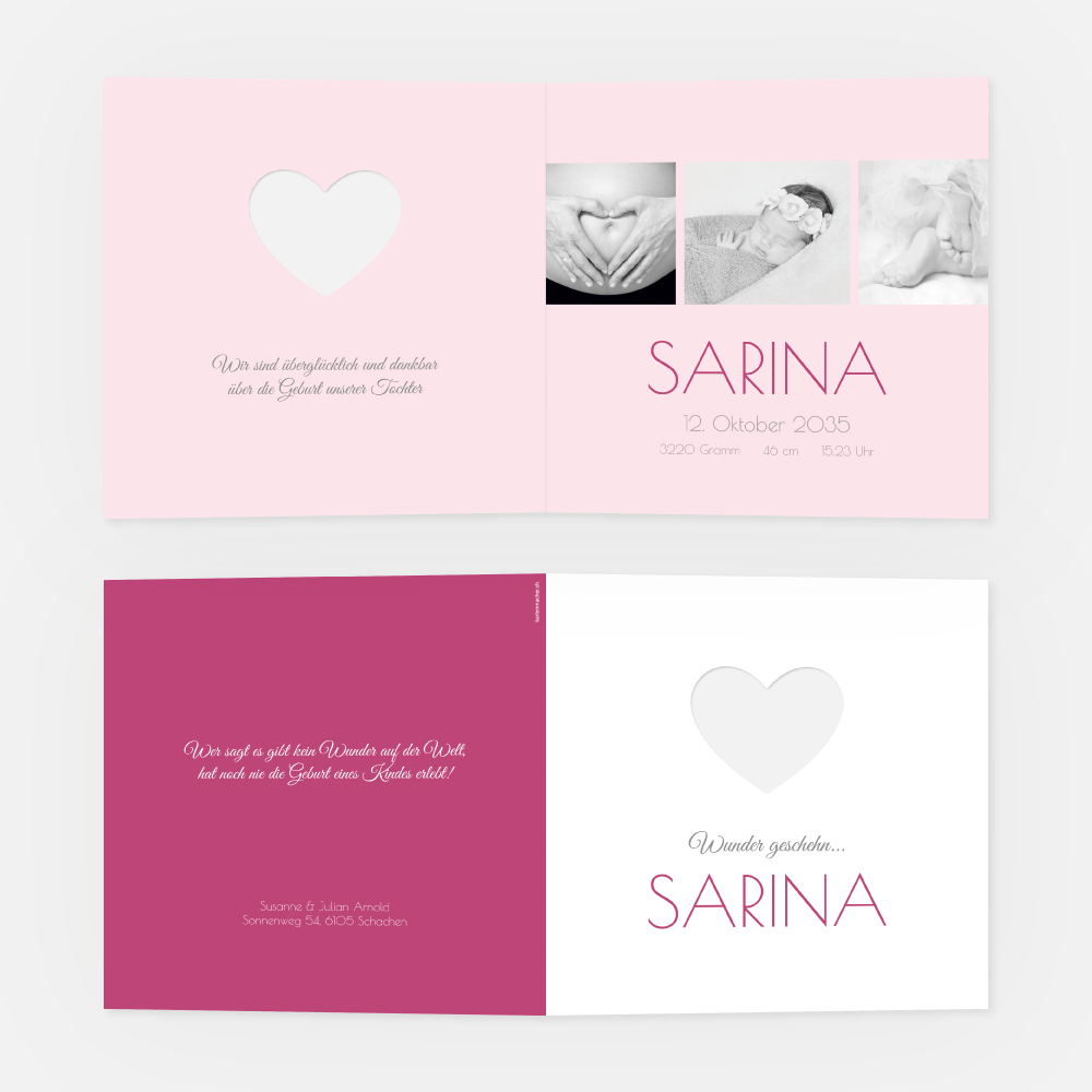 Geburtskarte Sarina