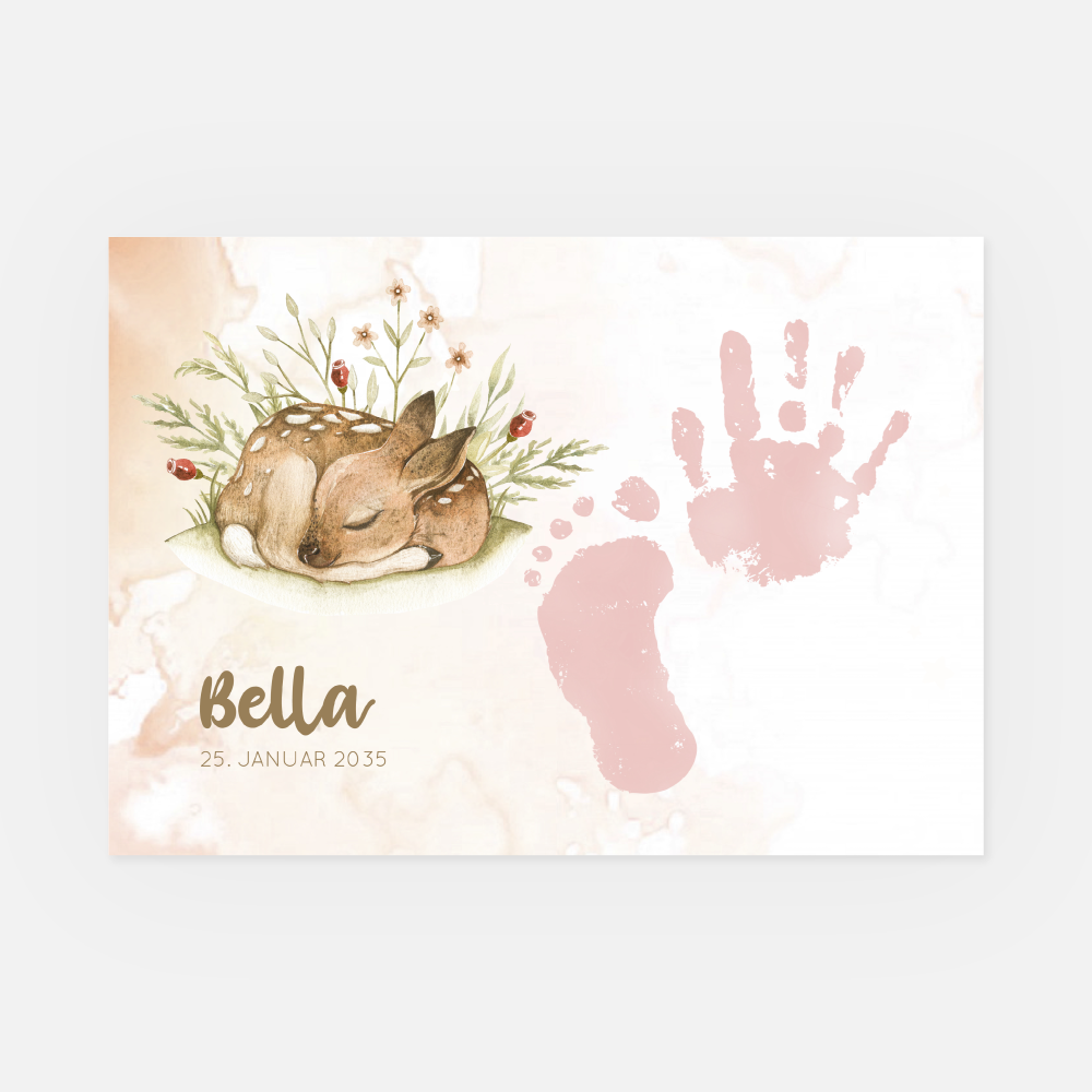 Hand- und Fussabdruckbild Bella