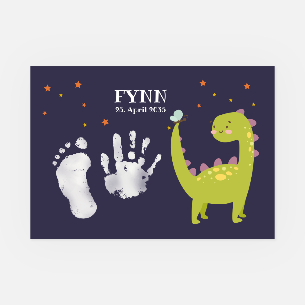 Hand- und Fussabdruckbild Fynn