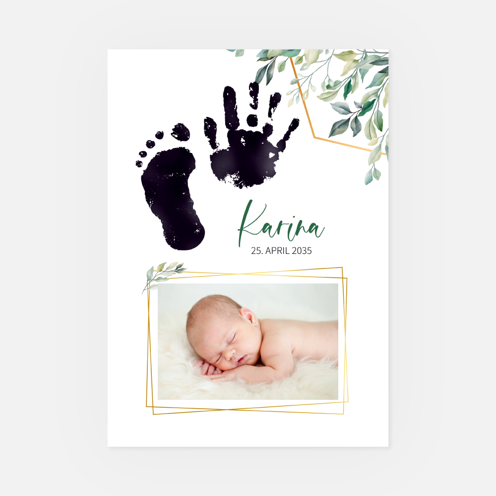 Hand- und Fussabdruckbild Karina